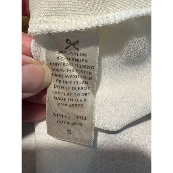 Anthropologie EVERLY Lace Overlay Cream Halter Sleeveless Top Cottage Size Small - Picture 5 of 5